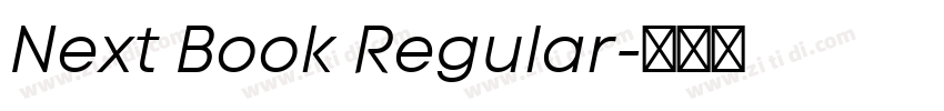 Next Book Regular字体转换